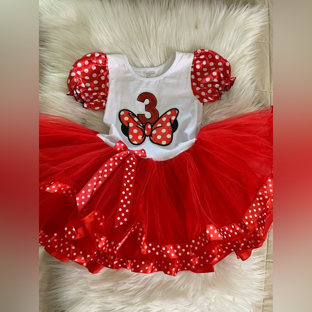 Minnie Mouse 3rd birthday dress